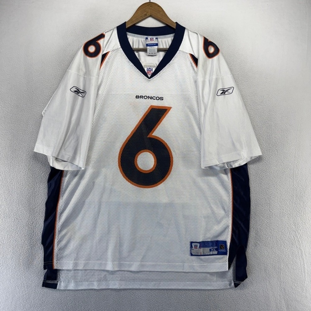 Vintage Denver Broncos Jersey Men's XL White Jay Cutler 6 Football NFL Polyester